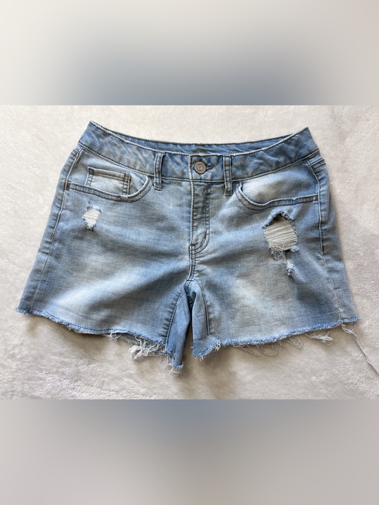 SO Pants - Vintage Y2K SO Shortie Light Wash Distressed Denim Juniors Cut-Off Shorts Size 7